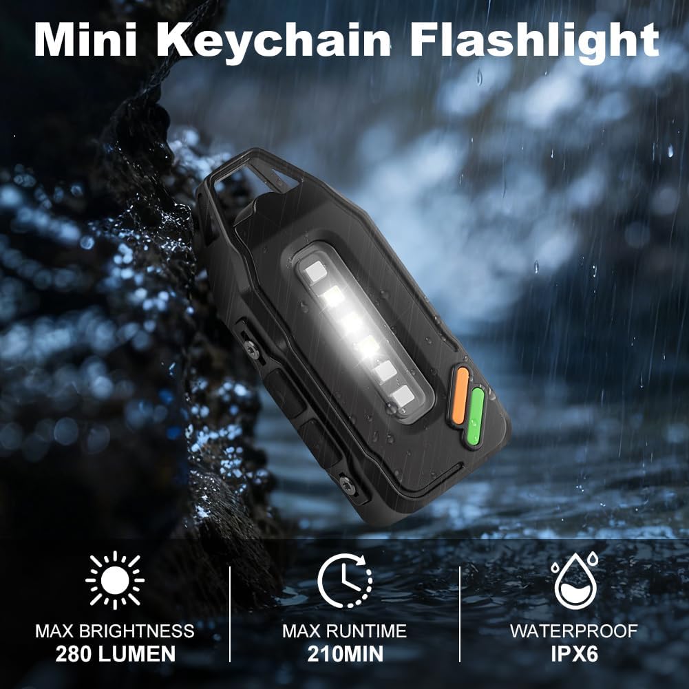 flintronic Small Torch, USB C Rechargeable Mini EDC Torch, COB Work Light with Buckle Clip and Magnetic Base, Super Bright Flashlight for Outdoors Camping, Hiking, Emergency, Workshop, Repair [Energy Class A+++]