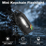 flintronic Small Torch, USB C Rechargeable Mini EDC Torch, COB Work Light with Buckle Clip and Magnetic Base, Super Bright Flashlight for Outdoors Camping, Hiking, Emergency, Workshop, Repair [Energy Class A+++]