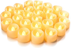 12Pcs Battery-Operated Flameless Tealight Candles – 200+ Hours LED for Table and Centerpiece Decorations