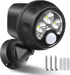 Security Lights Outdoor Motion Sensor, Battery Operated, 6500K, IP65 Waterproof, 420LM, for Porch, Garage, Hallway, Garden