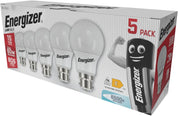 60W Equivalent B22 LED Bulbs Daylight White 6500K – Pack of 5