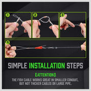 11ft Fibreglass Electrical Fish Tape Kit 16 Piece