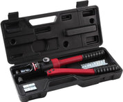 10T Hand Operated Hydraulic Crimping Tool Range 10mm² to 120mm² for Cable lugs Hydraulic Crimping Crimper Wire Terminal Lug Tool with 8 Pairs Dies