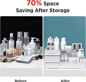 Makeup Organizer Storage Drawers – Large Cosmetic & Skincare Box for Vanity Desk