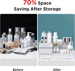 Makeup Organizer Storage Drawers – Large Cosmetic & Skincare Box for Vanity Desk