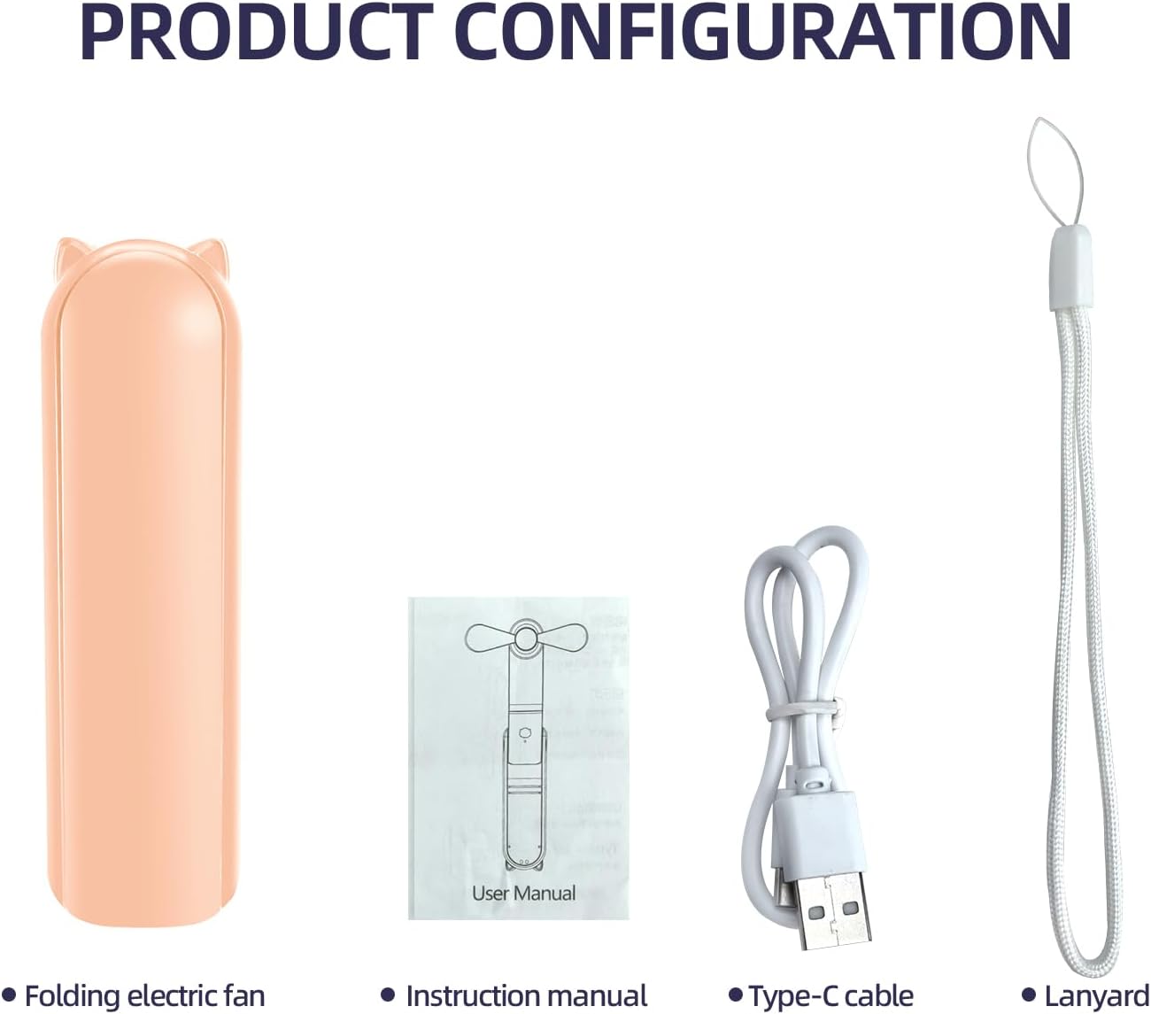 Portable Foldable Handheld Fan with Power Bank