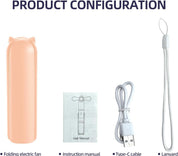 Portable Foldable Handheld Fan with Power Bank