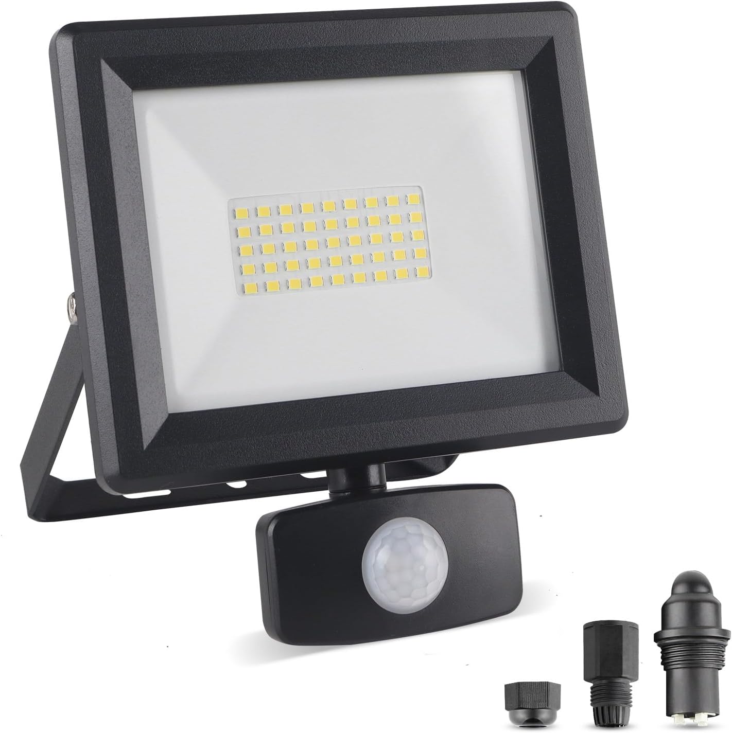 30W Security Lights with Motion Sensor - 3000 LM PIR Flood Light, IP65 Waterproof LED, 6500K Cool White