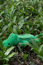 Planet Carlos the Crocodile Eco-Friendly Plush Dog Toy Made from Recycled Bottles