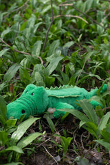 Planet Carlos the Crocodile Eco-Friendly Plush Dog Toy Made from Recycled Bottles