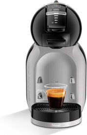 Mini-Me Automatic Coffee Machine by De’Longhi Black & Arctic Grey – Compact Coffee Disc System with 15 Bar Pressure & Eco Mode
