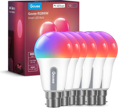 Govee RGBWW Smart Bulbs, B22, WiFi LED with Music Sync, 800LM, 60W Equivalent, 2 Pack