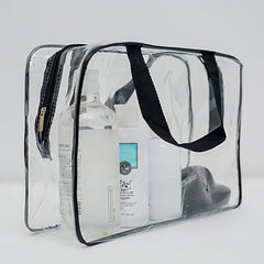 2 Pcs Clear Toiletry Bags – Large Waterproof Transparent Makeup & Travel Organizers