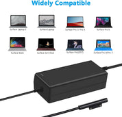 65W Microsoft Surface Charger, 15V 4A Power Supply for Surface Pro and Surface Laptop Models