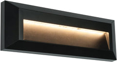 SEVERUS Black Finish Indirect Warm White LED Outdoor Landscape Guide Pathway Driveway Wall Light IP65 Rated