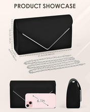 Women’s Evening Clutch Bag – Elegant Party, Wedding & Prom Purse with Detachable Strap