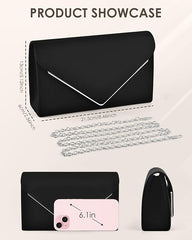 Women’s Evening Clutch Bag – Elegant Party, Wedding & Prom Purse with Detachable Strap