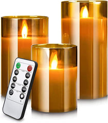 Flameless LED Candles – Flickering Real Wax, Faux Wick, with Timer and Remote, for Festivals and Home Decor