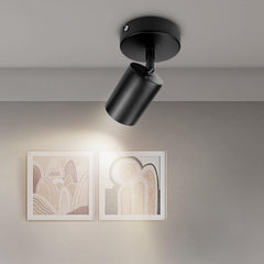 Matt Black Adjustable Wall Spotlight – Indoor GU10 Light Fitting, Rotatable Ceiling/Wall Spot Lamp for Kitchen, Lounge, Bedroom