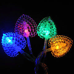 Battery-Powered Heart-Shaped Indoor LED Fairy Lights – 20 LEDs on 2m String, Blue, Perfect for Decorative Lighting