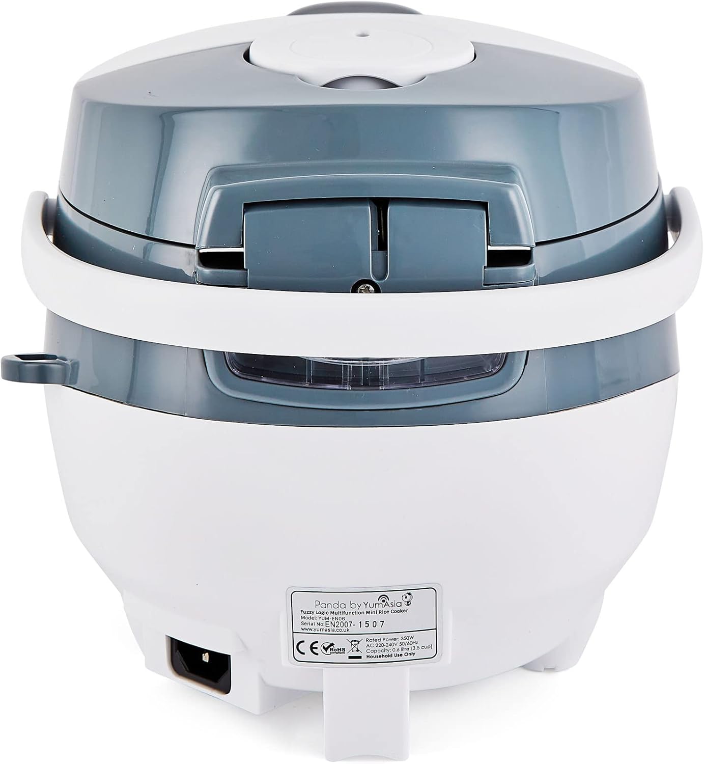 Panda Mini Rice Cooker Yum Asia Panda Mini Rice Cooker 3.5 Cup White & Grey – KfDirect