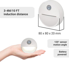 Motion Sensor Night Light Pack of 3 – Battery LED Stick-On Cold White
