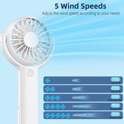 Mini Portable Handheld Fan 5 Speed USB Desk Fan
