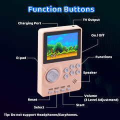 Kids Handheld Game Console – 100 Built-in 16-Bit Games, 2.8