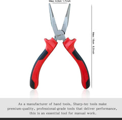 Sharp-tec 160mm Long Nose Pliers with Soft Grip Handles