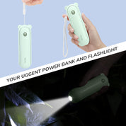 Portable Handheld Fan with 4500mAh Powerbank – Green
