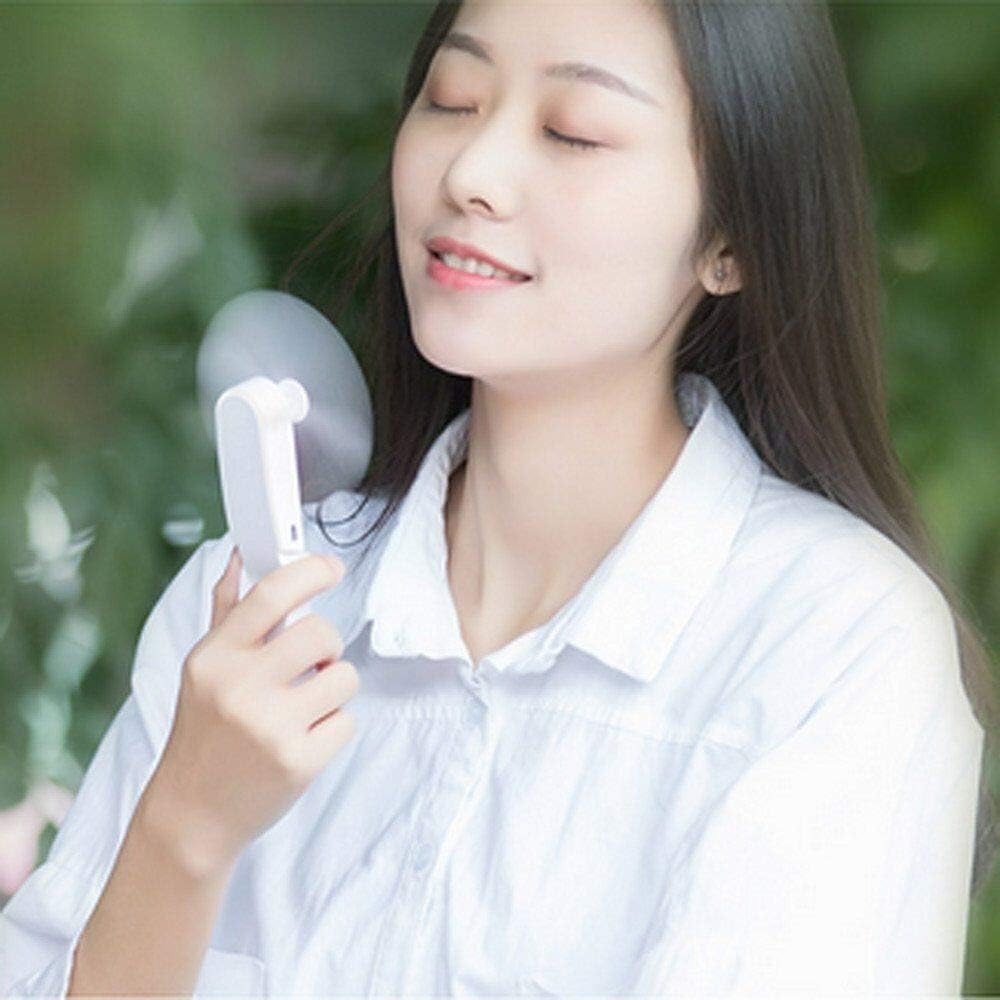 Handheld Fan Mini Electric Hand Held Fans,Hand Fan Rechargeable Portable Folding USB Fans Battery Operated Small Desk Fan Foldable Pocket Quiet Fan for Home Office Travel Outdoor (Green)