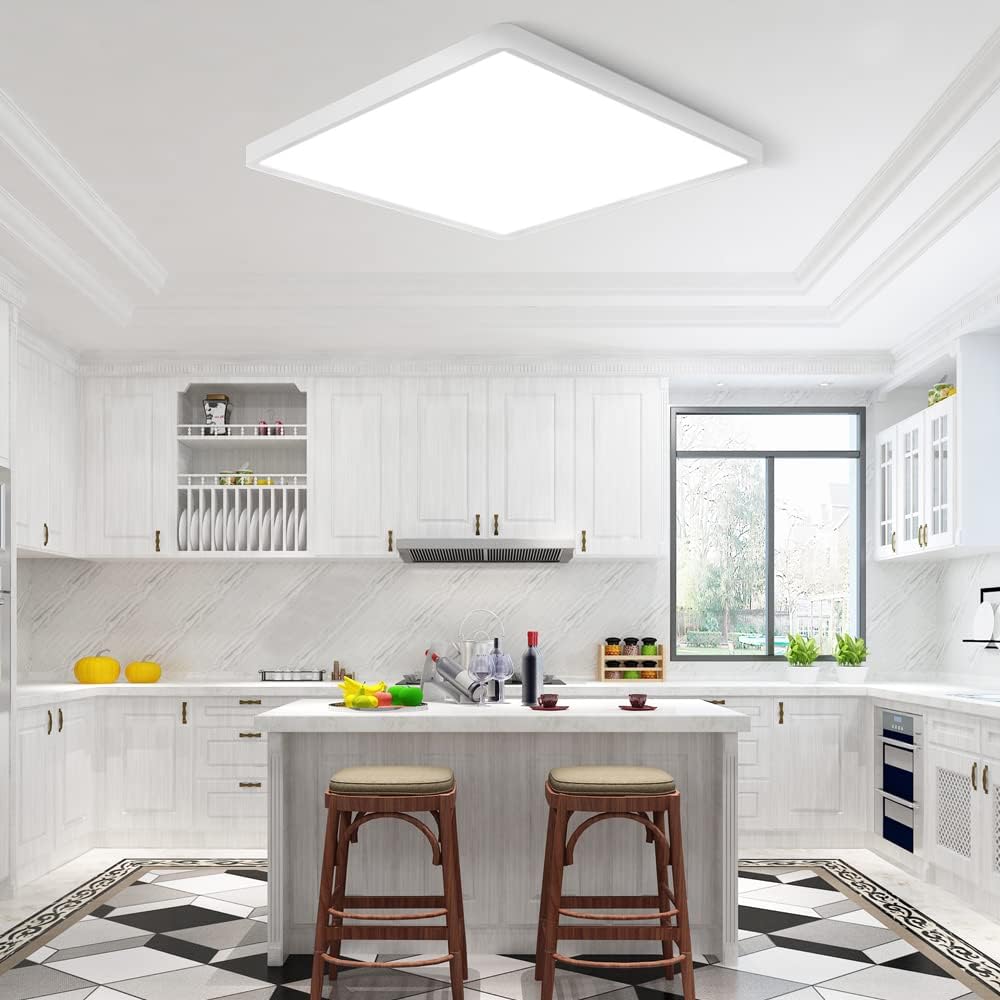 Flush Mount Square LED Ceiling Panels Modern Bright Energy Efficient Lighting
