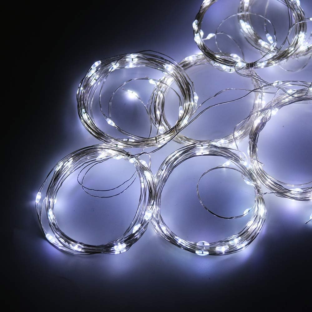 LED Curtain Fairy Twinkle Lights 3x3m 300 LEDs – Cool White