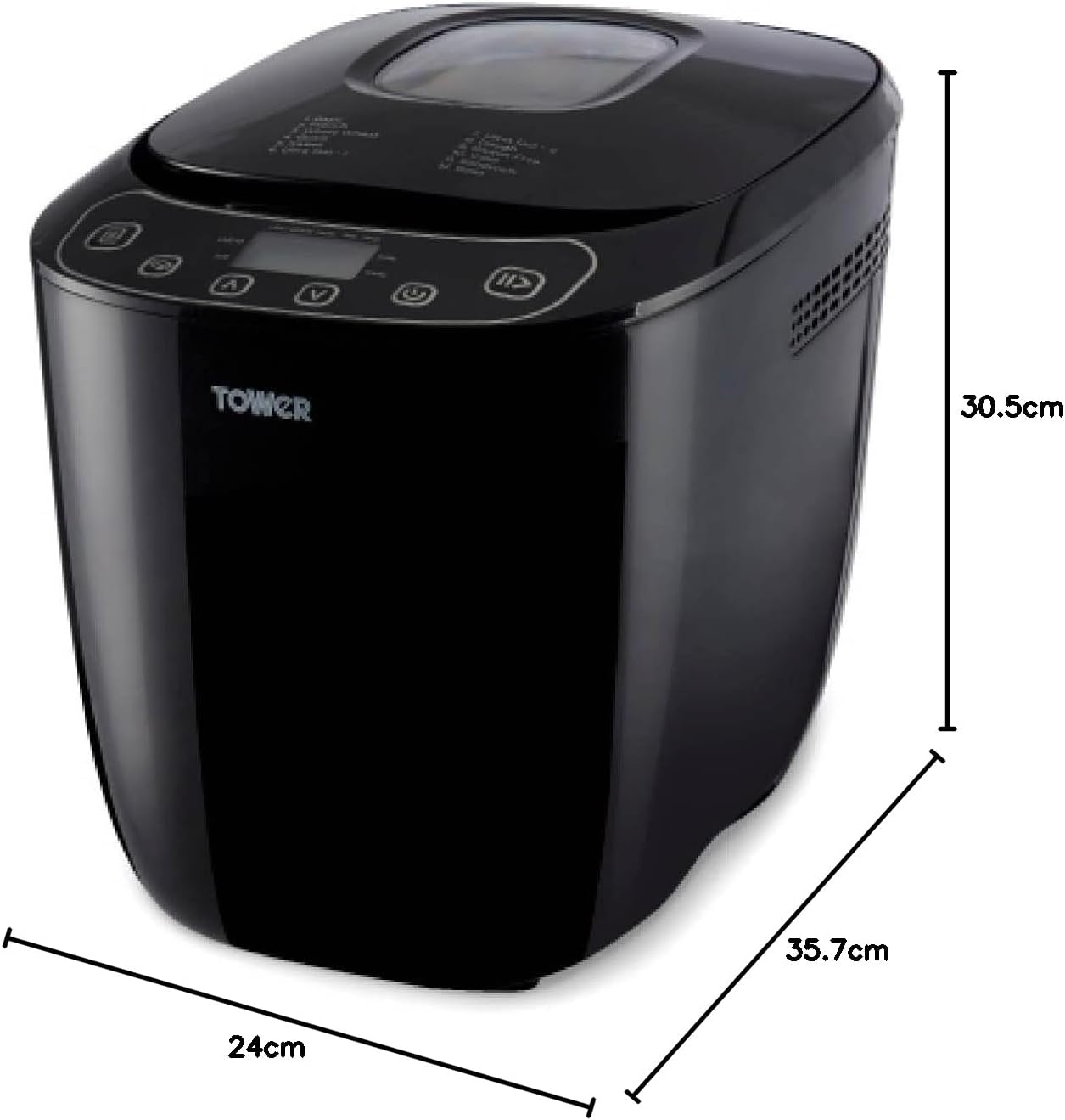 Digital Bread Maker 550W with 12 Programs, 13H Delay Timer, 60 Min Keep Warm, Non-Stick Pan & Crust Control – Black