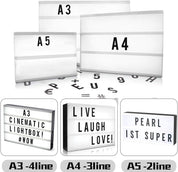 104pcs Cinema Light Box Letters, Numbers & Symbols – Black