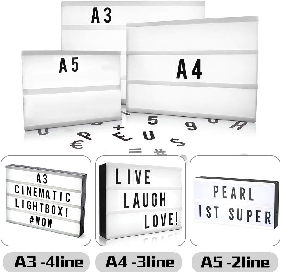 104pcs Cinema Light Box Letters, Numbers & Symbols – Black
