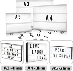 104pcs Cinema Light Box Letters, Numbers & Symbols – Black