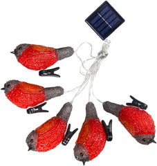 1 Set Solar Bird String Lights | Birthday Rope Light | Garden Bird Night Lamp | LED Party Light Strand | Outdoor and Indoor Decor | Plastic (Red, 200x7.5x7cm)