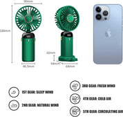 Foldable USB Handheld Fan 5 Speeds LED Display