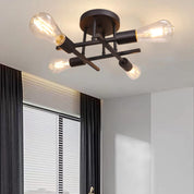 5-Light Industrial Vintage Chandelier – Modern Ceiling Fixture for Bedrooms, Kitchens, Dining Rooms, Lofts, and Offices
