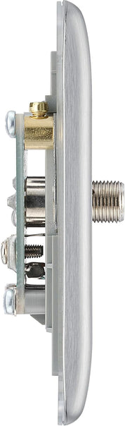 BG Electrical Double Co-Axial and TV/FM Socket