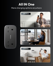 65W Travel Extension Lead with 2 Outlets & 4 USB (2 Type-C) – Cruise & Hotel Essential