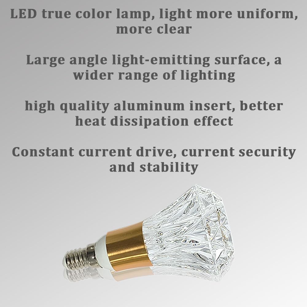 5W E14 Acrylic Crystal LED Bulb 3000K Warm Light