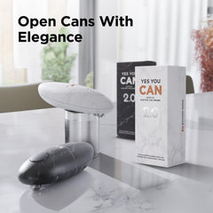 Kitchen Mama Auto 2.0 Electric Can Opener – Hands-Free, Smooth-Edge, Tilted Blade 2.0, Food-Safe, Battery Operated – Marble Black