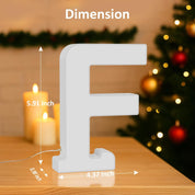 LED Light Up Letter F USB Colour Changing Night Light