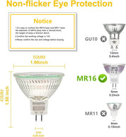 MR16 GU5.3 12V 20W Halogen Spotlight Bulbs 2700K (6 Pack)
