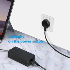 65W Microsoft Surface Charger, 15V 4A Power Supply for Surface Pro and Surface Laptop Models