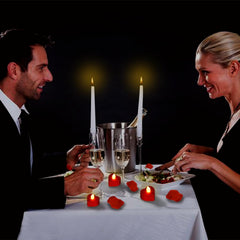 24PCS Heart LED Flameless Candles with 1200 Artificial Rose Petals, Romantic Valentine’s Day Decoration Kit for Wedding, Anniversary & Table Décor