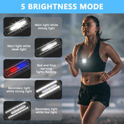 Clip-On Flashlight Running Light – 150 Lumen USB-C Rechargeable Safety Torch with 5 Modes, Hands-Free LED Work Light, IPX4 Waterproof