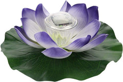 Lotus Flower Solar Light - Waterproof Multi-Colored LED Color Changing Lotus Foam Flower Lamp, Floating Garden Pool Pond Light